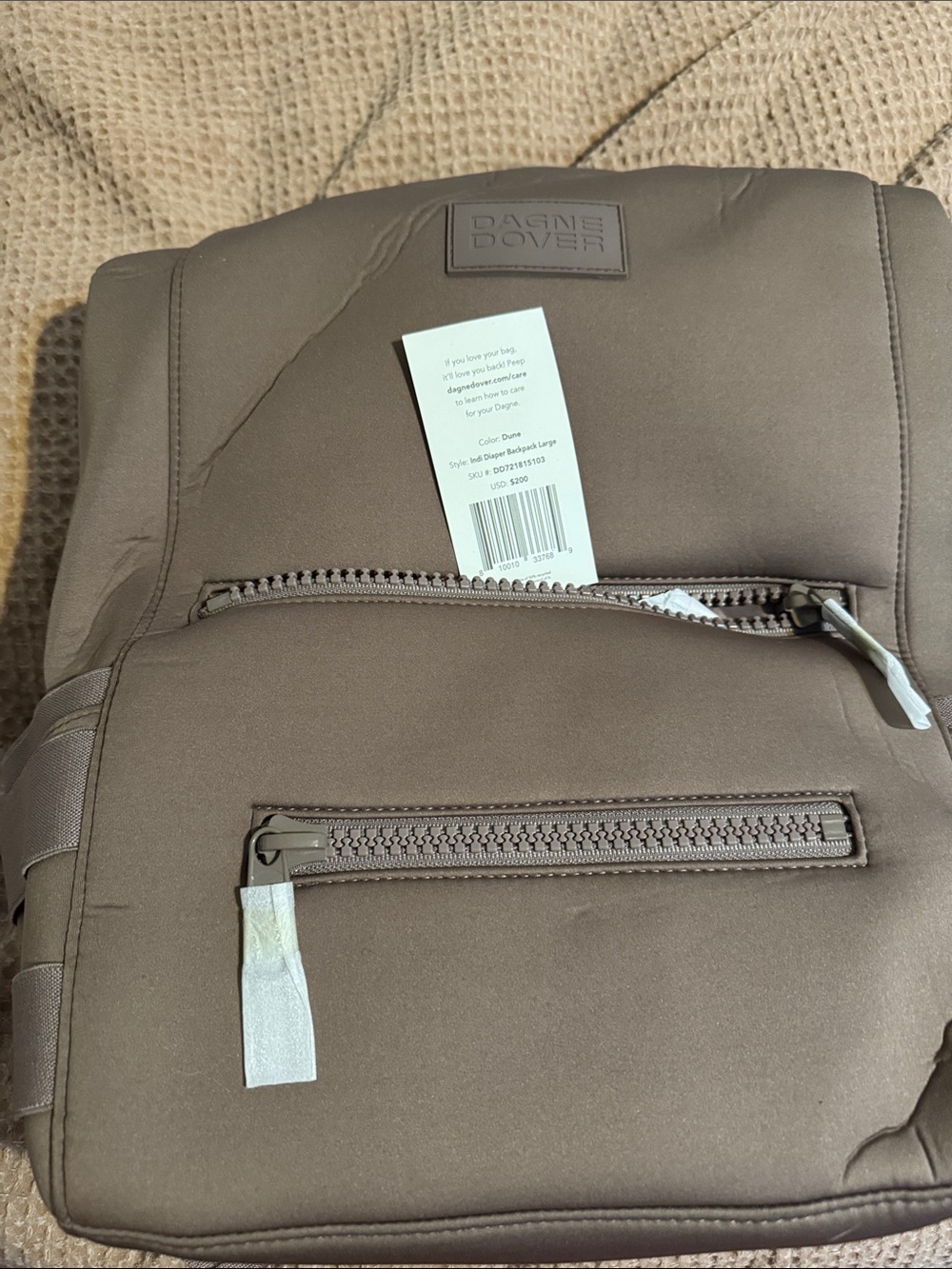 Dagne Dover Taupe/Brown Diaper Backpack